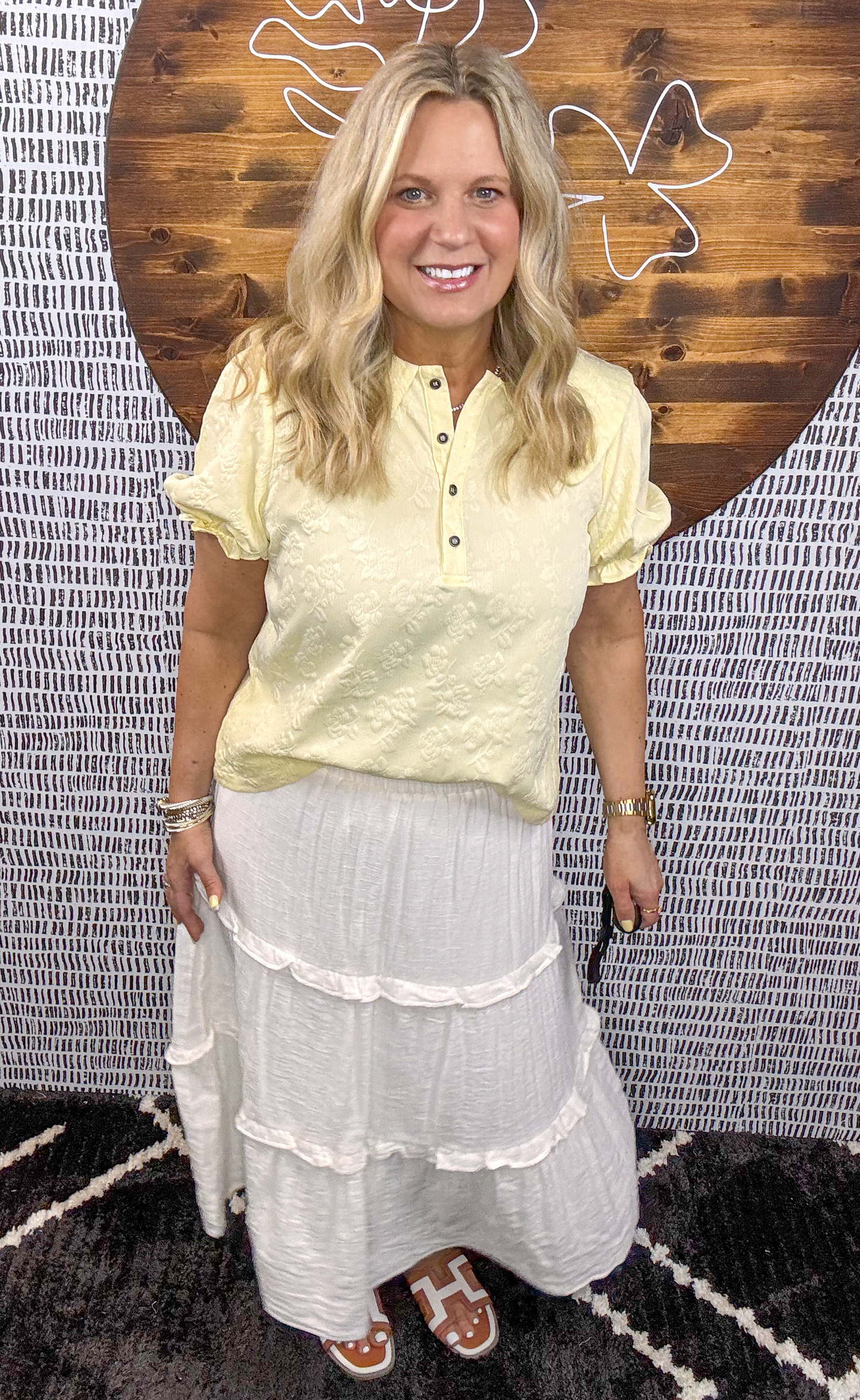 Jayla Ruffle Textured Skirt