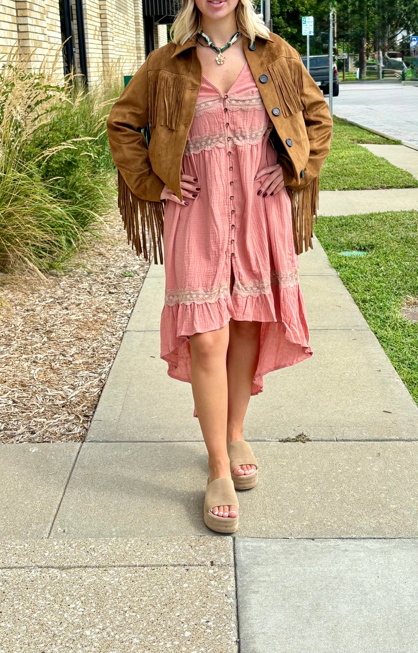 Brenen Boho High-Low Dress
