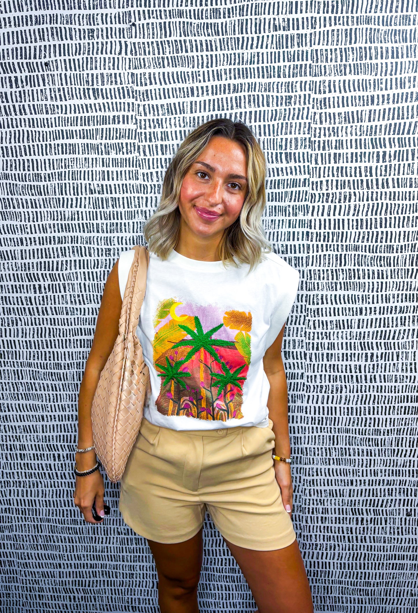 Beachy Printed Sleeveless Top