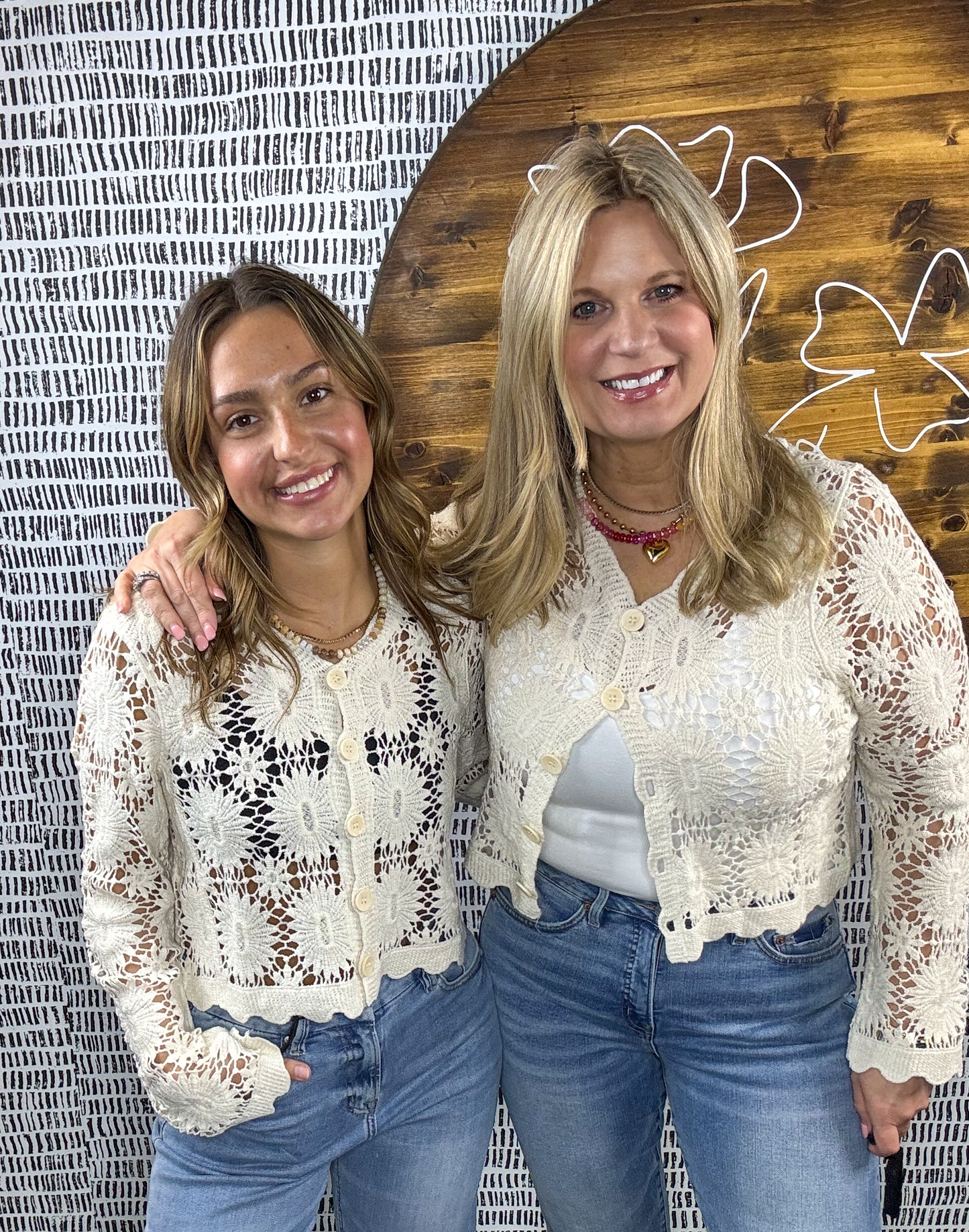 Lissy Crochet 3/4 Slv Cardigan