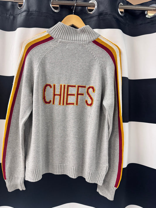 CUSTOM Chiefs 1/2 Zip Knit Sweater