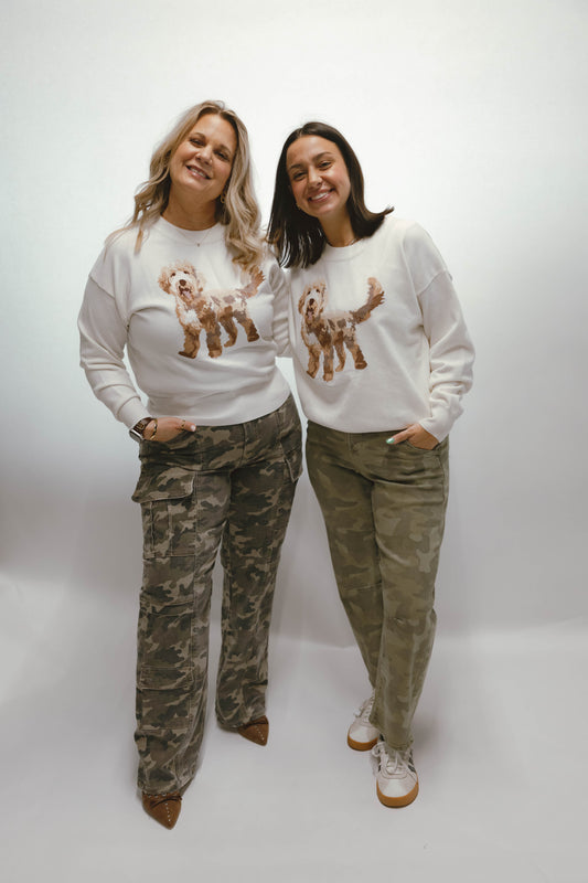 Tracey Hidden Camo Stretch Straight Jeans