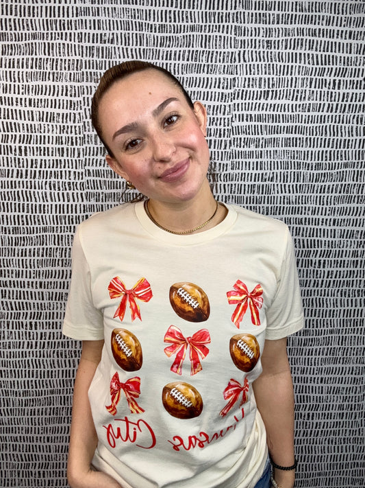 KC Football Bows Tee