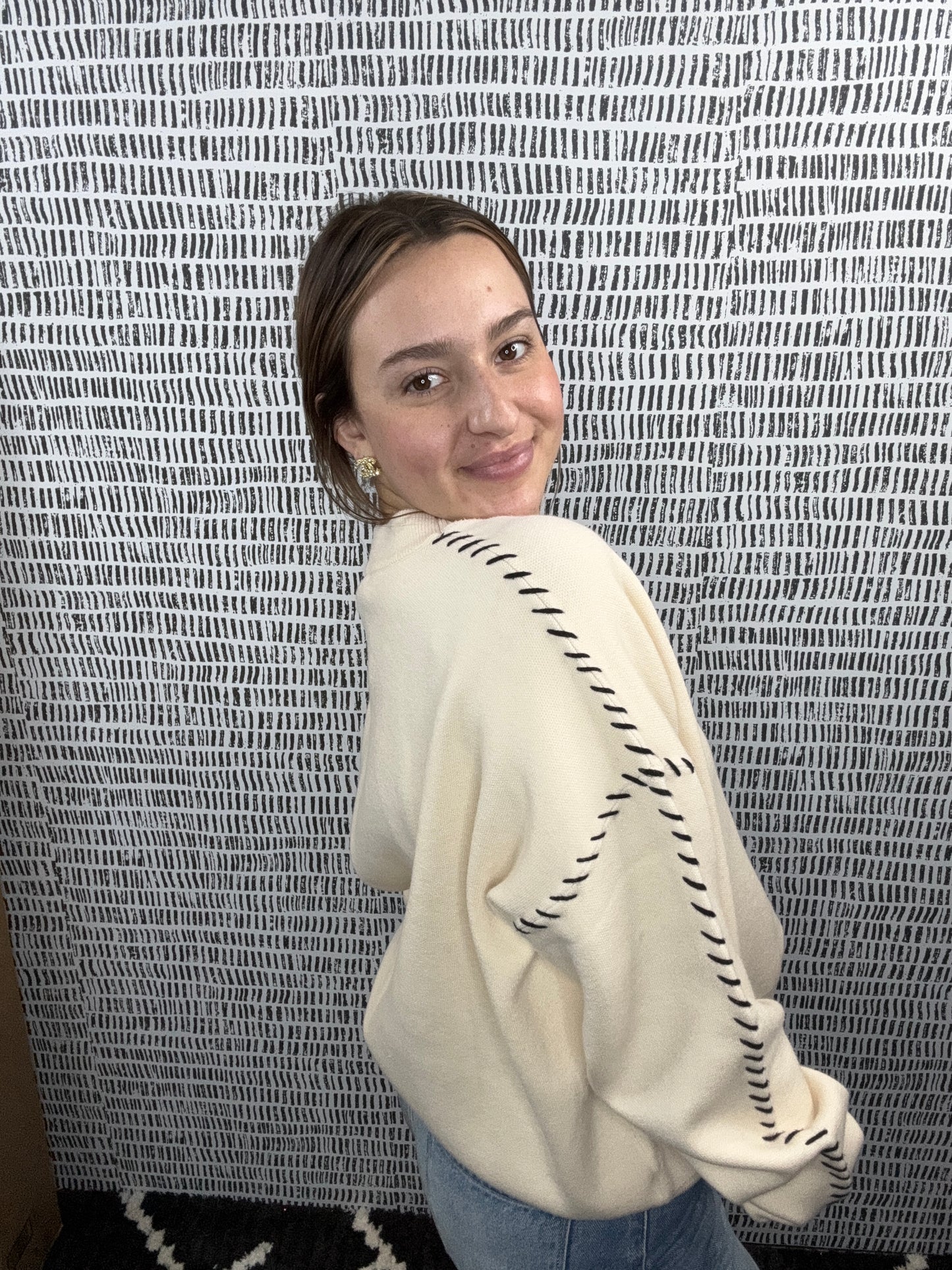 Contrast Stitch Sweater