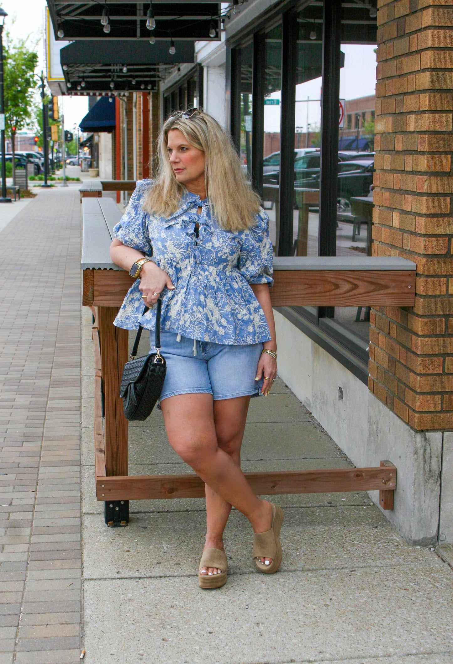 Camie Floral BabyDoll Front Tie Top