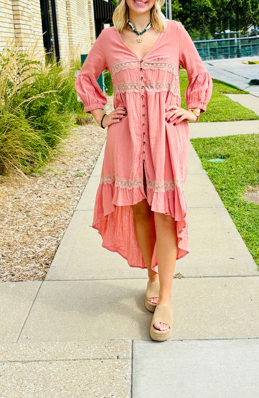Brenen Boho High-Low Dress