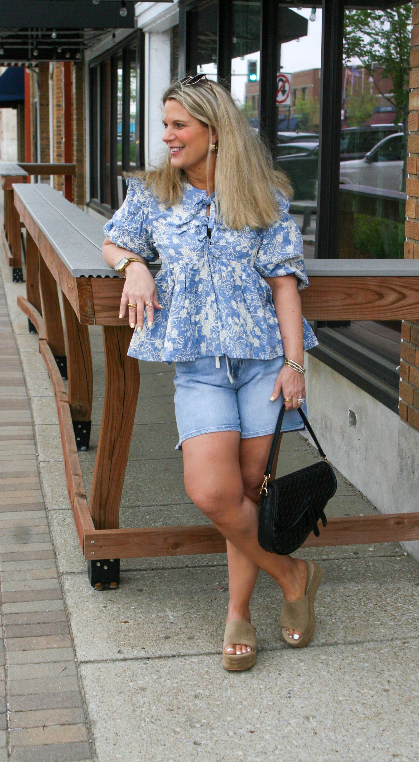 Camie Floral BabyDoll Front Tie Top