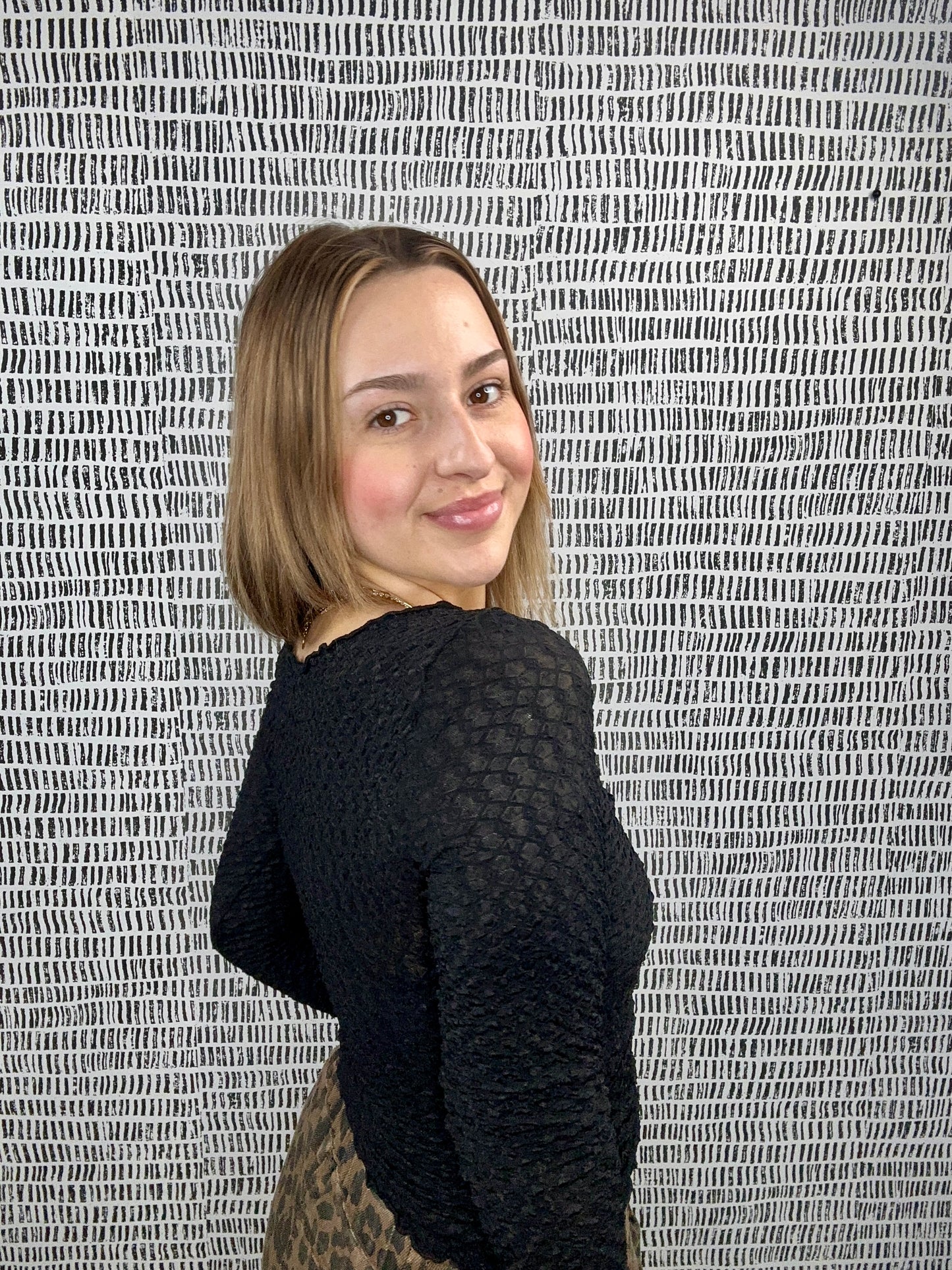 V-Neck Cinched Bodycon Top
