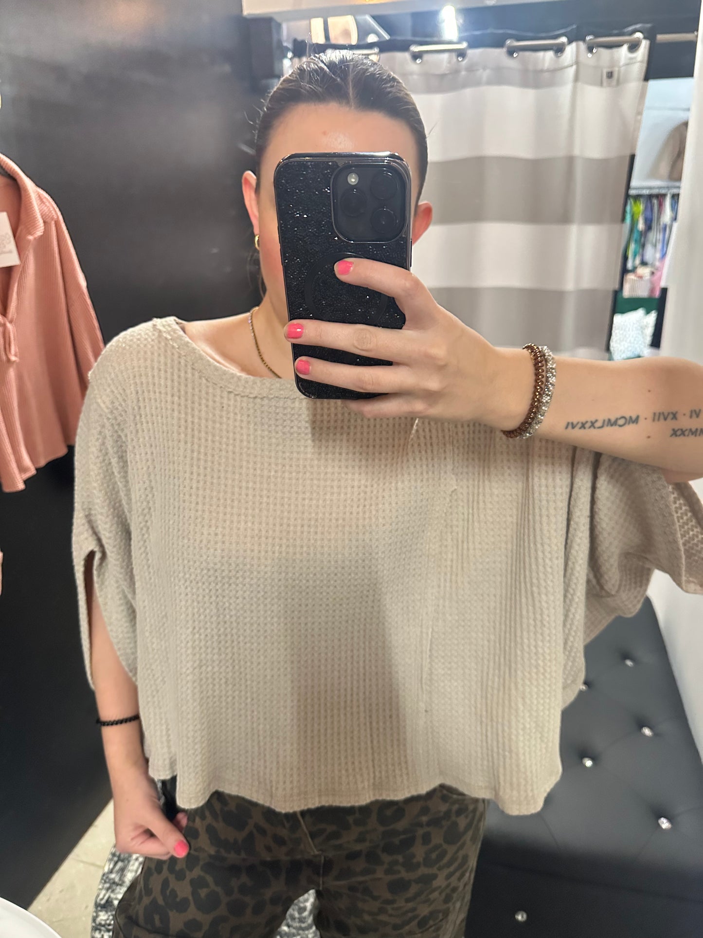 Waffle Knit Top