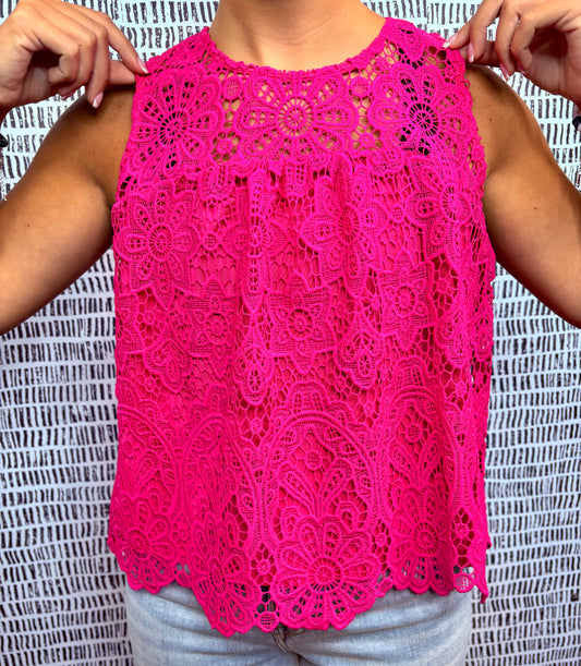Laylor Lace Top With Scalloped Ham