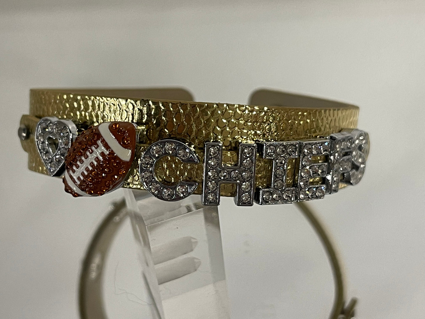 Chiefs Bling Leather Bracelet