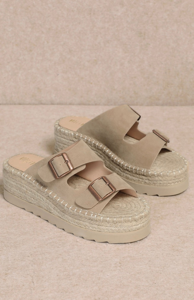 Hazel - Double Buckle Chunky Platform Sandals