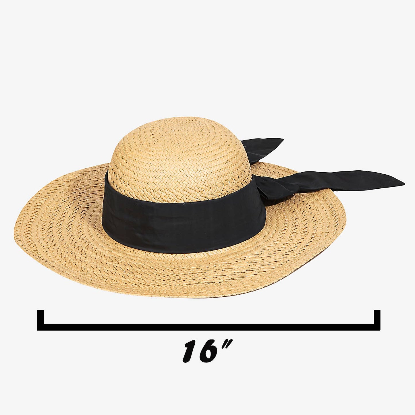 Straw Braided Faux Leather Strap Sun Hat