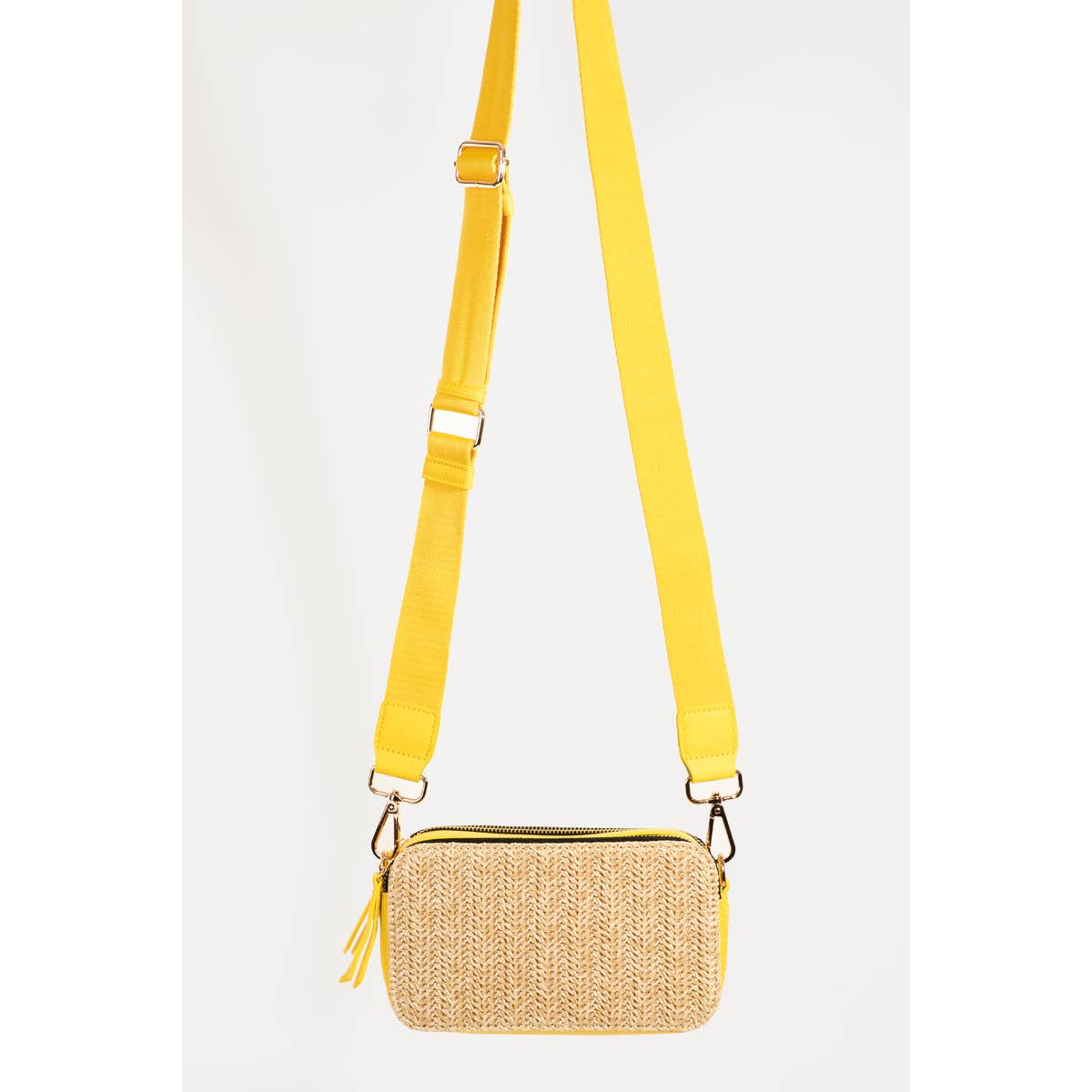 Rectangle Crossbody Straw Bag