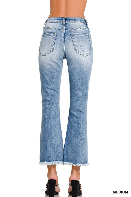 Vera HR Straight Cropped Denim Jeans