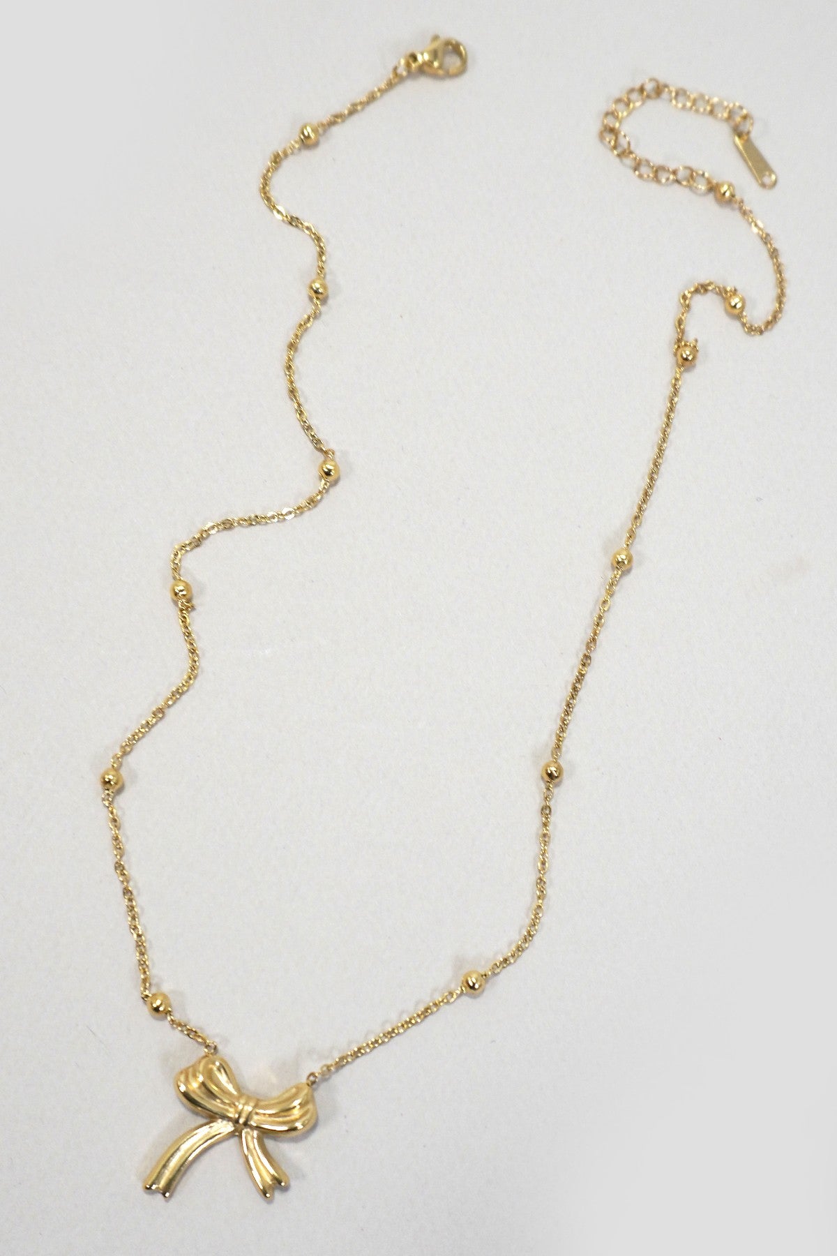 18K Stainless Steel Benny Bow Necklace