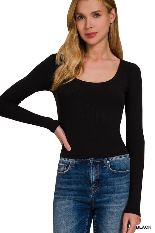 Margo Ribbed Long Sleeve