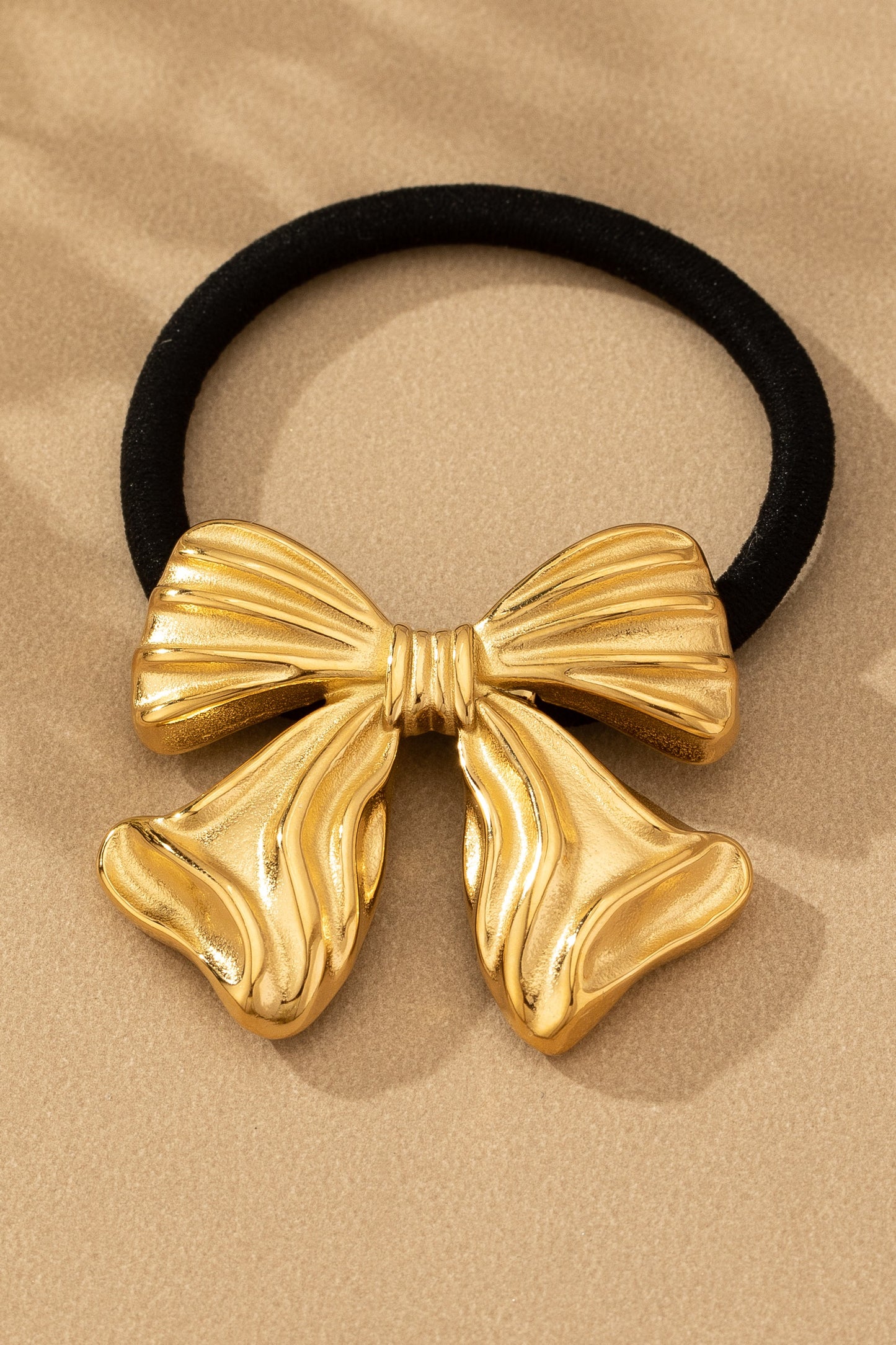 Non-Tarnish Puffy Bow Hair Tie