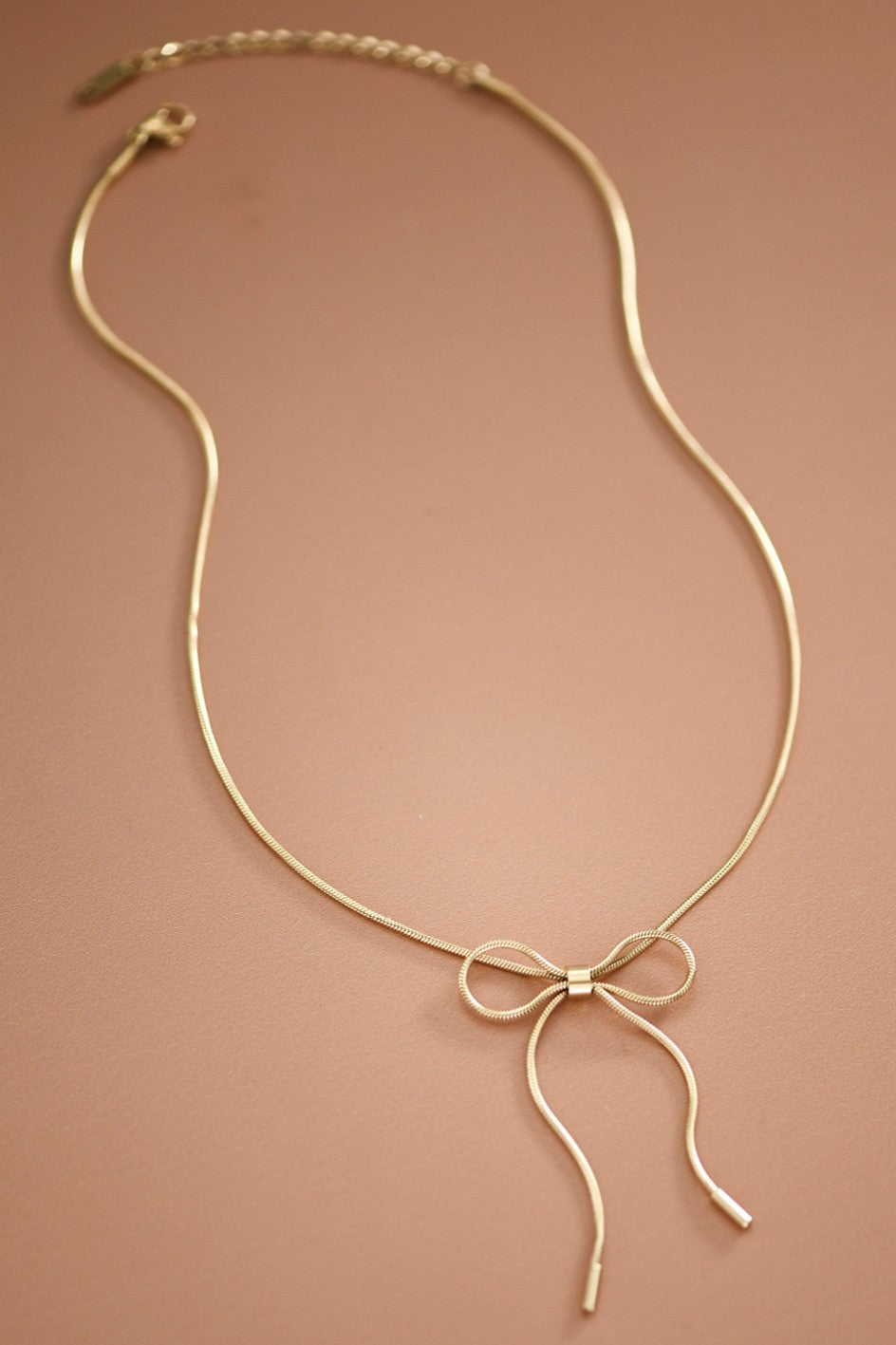 18K Non-Tarnish Stainless Steel Chain Bow