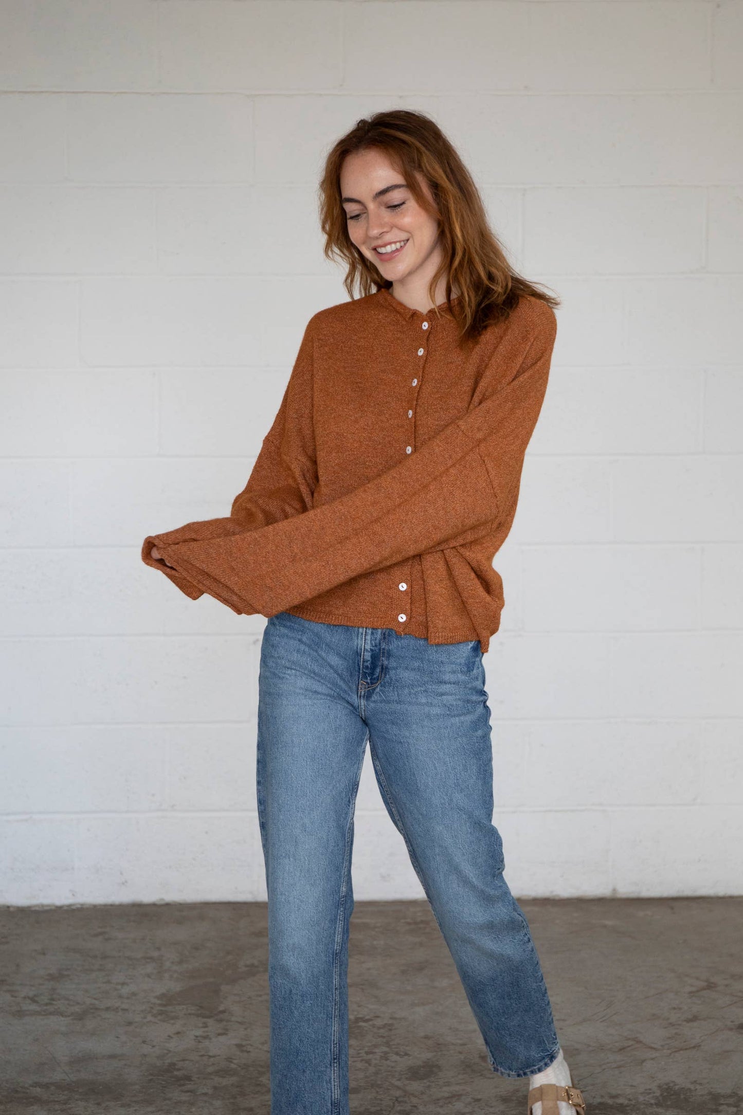 Abby Rose Rust Piper Cardigan *Preorder Ships 9/30