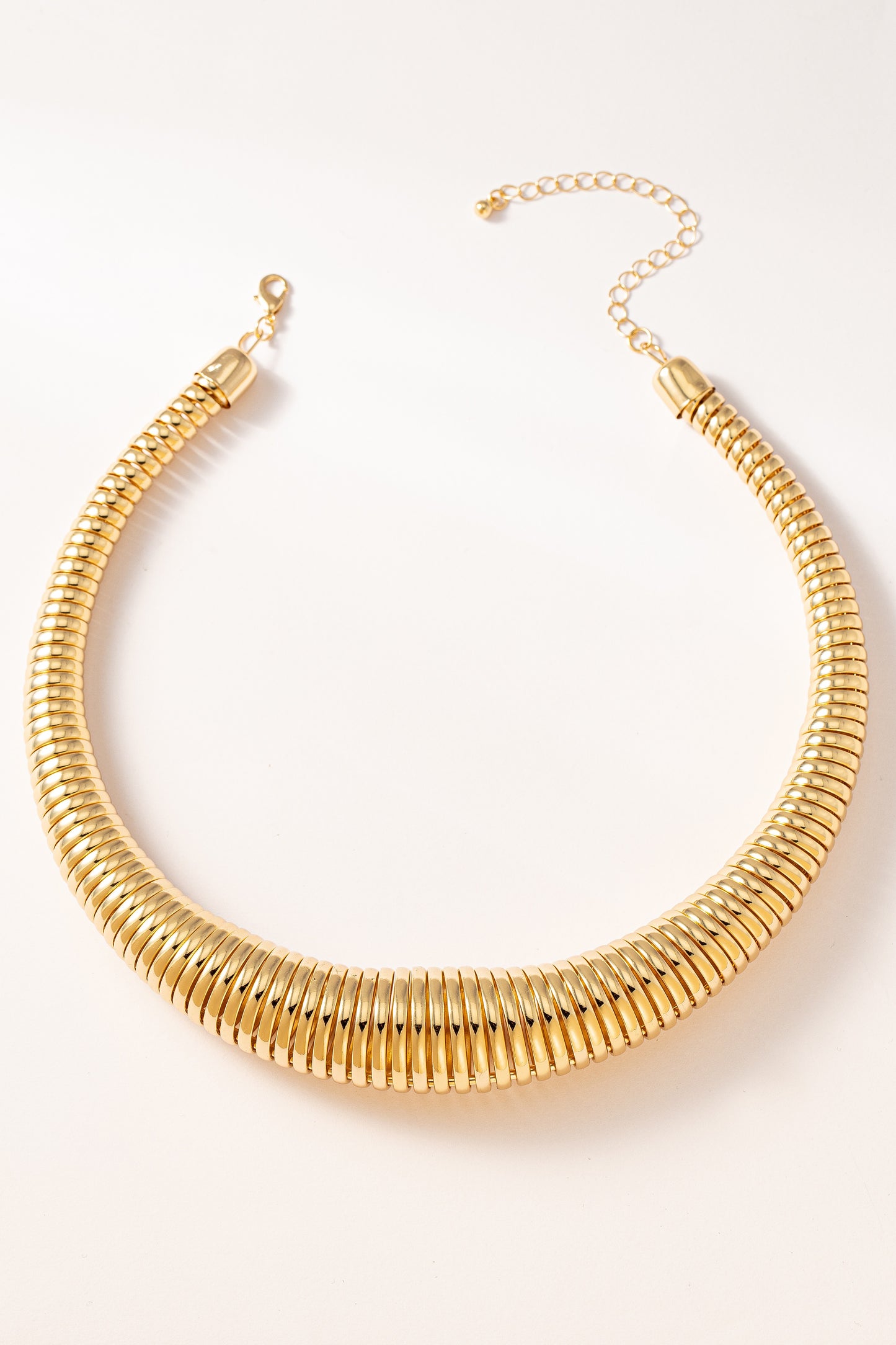 Stainless Steel Tapered Chunky Coil Necklace