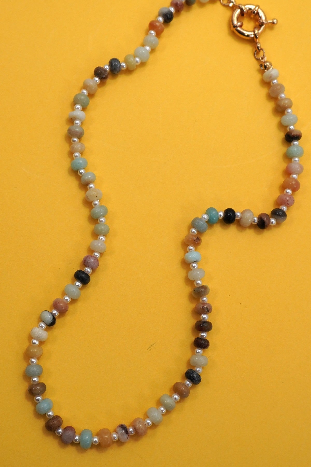 Agate Gemstone Beaded Necklace