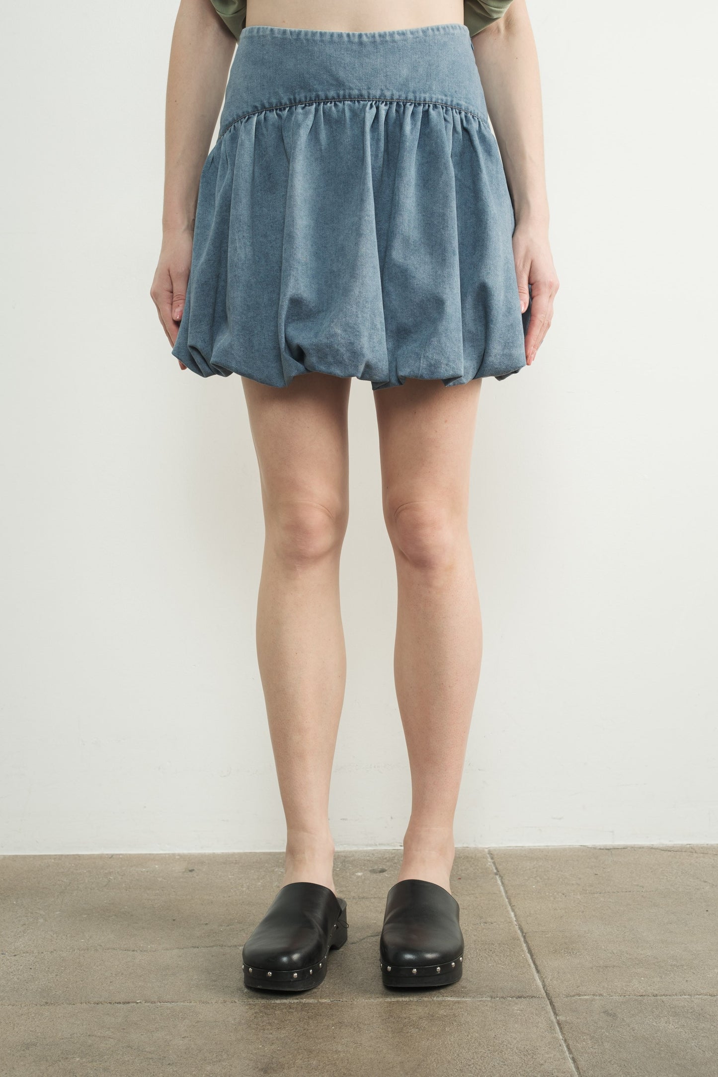 Dalia Denim Bubble Mini Skirts