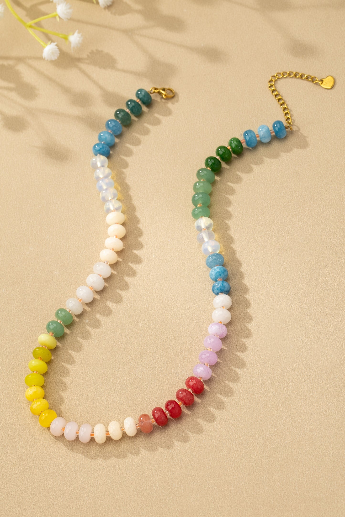 Agate Gemstone Beaded Necklace