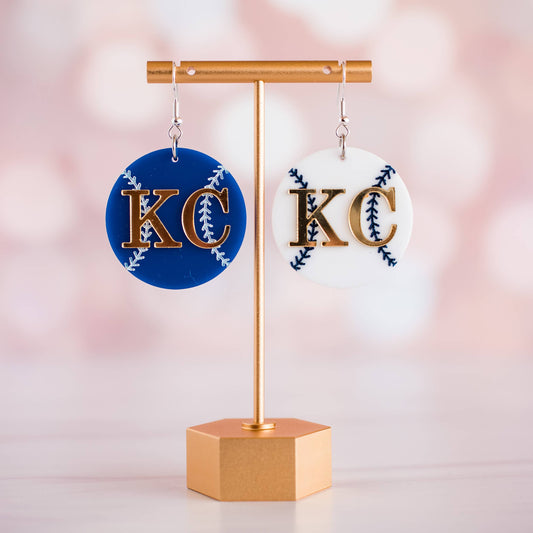KC Baseball Earrings