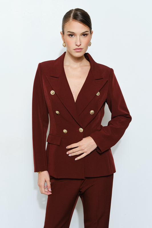 Finny Gold Button Tailored Blazer