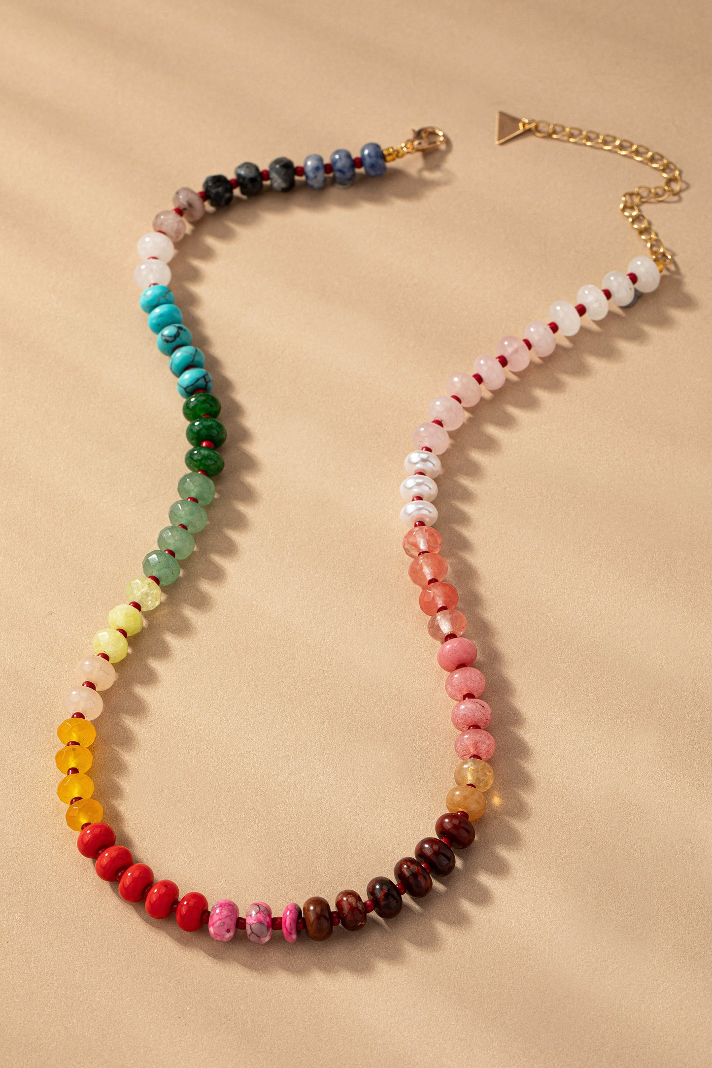 Agate Gemstone Beaded Necklace