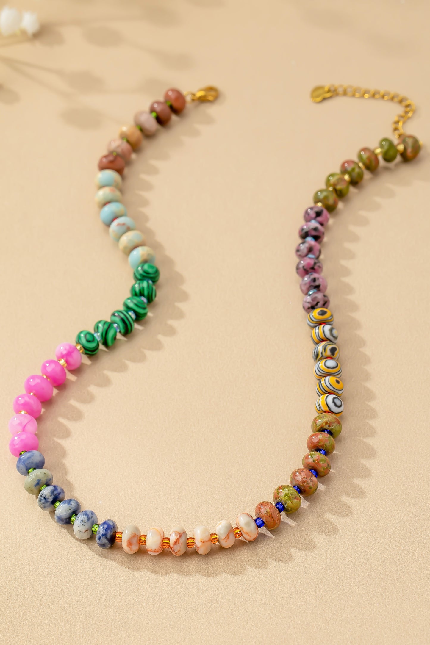 Agate Gemstone Beaded Necklace