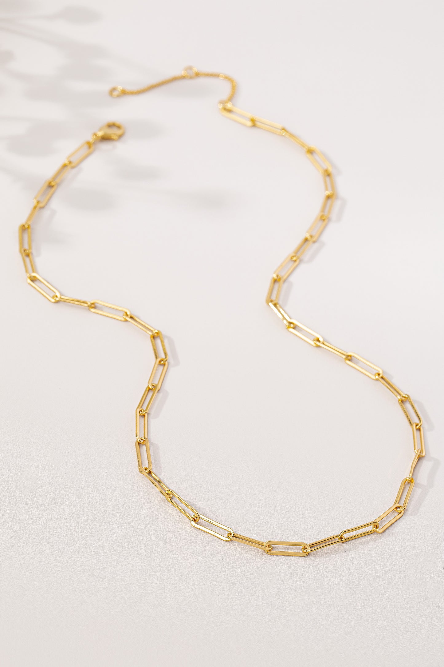18k Gold Dipped Paper Clip Chain