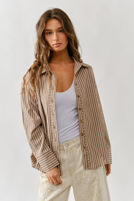 Sami Oversized Stripe Structure Shirt