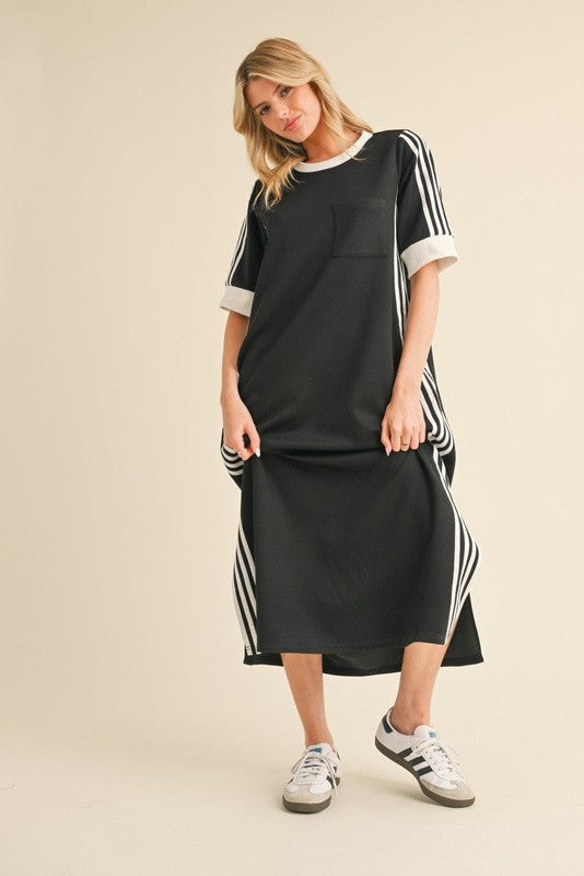 Samantha Sporty Chic Casual Maxi Dress