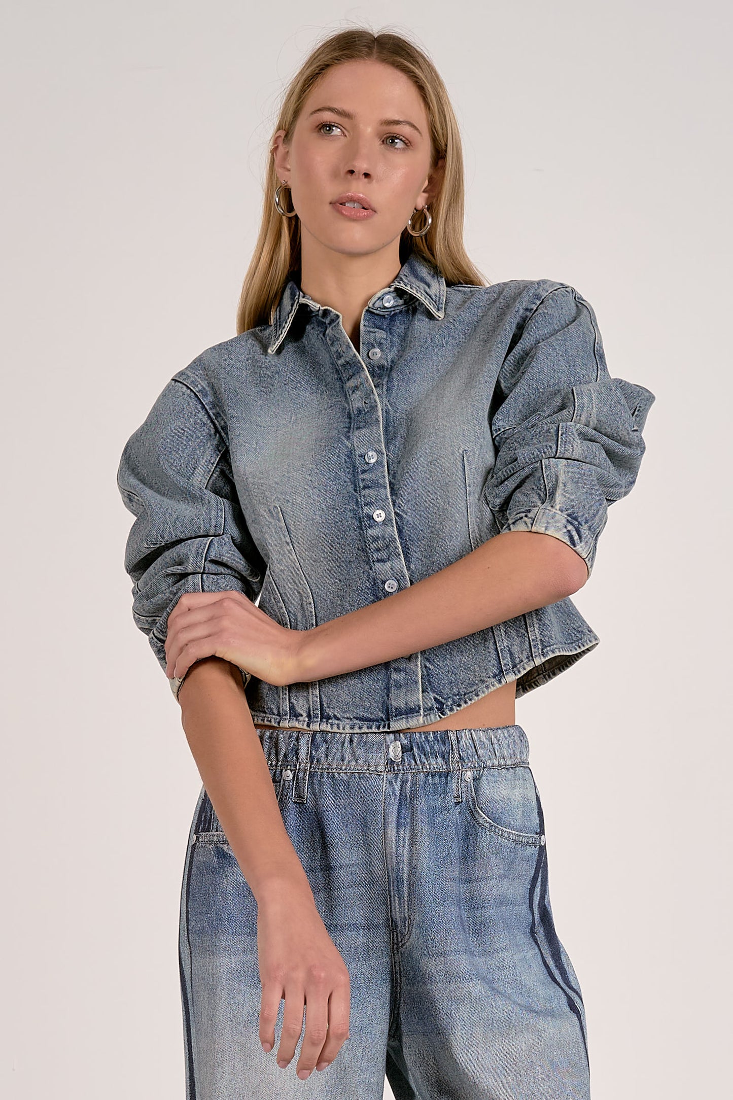Bluebell Barrel Sleeve Denim