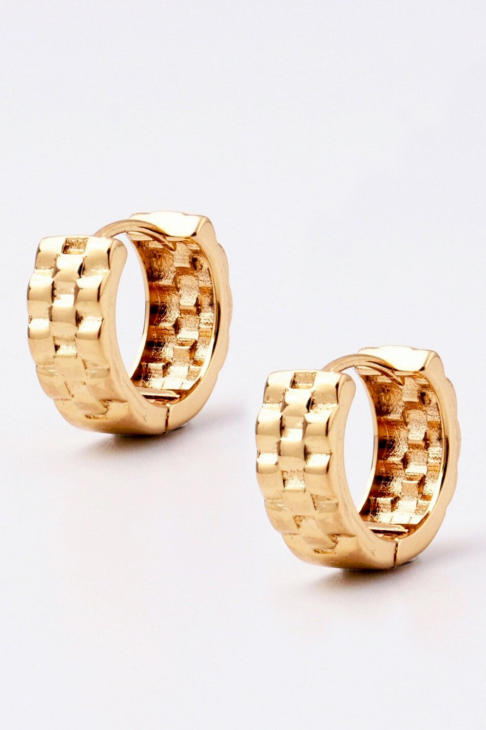 Stainless Steel Watch Band Huggie Earring