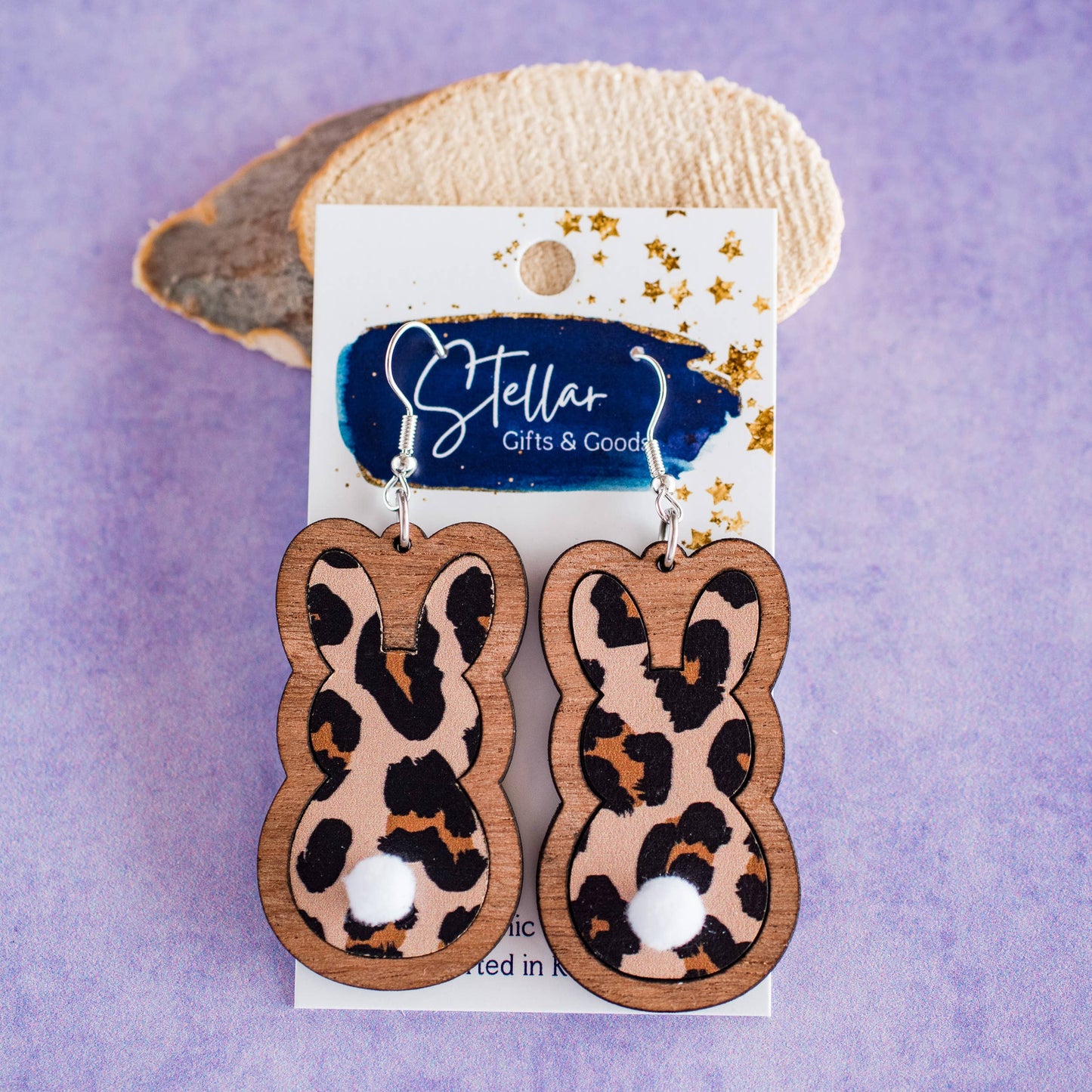 Leopard Easter Bunny Earrings