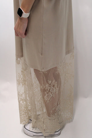 Chloe Casual Chic Lace Maxi Dress