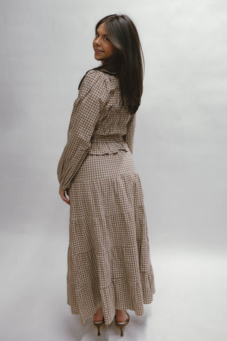 Ginni Gingham Smocked Top