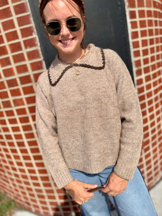 Charlee Stitched Collar Sweater