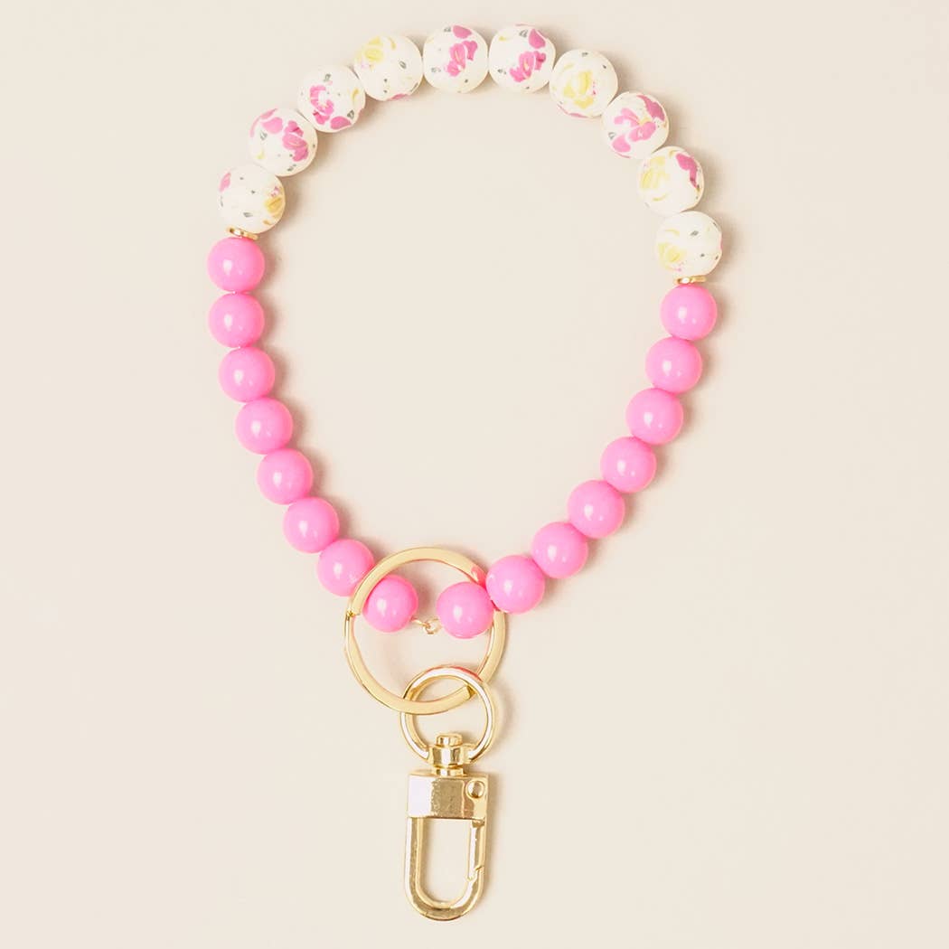 Ceramics Beaded Bracelet Key Chain