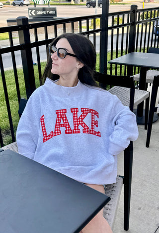 Lake Gingham Mock Neck