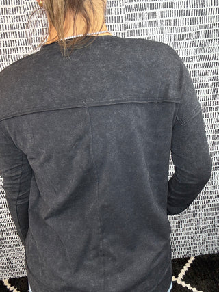 Mineral Washed Cotton Knit Top
