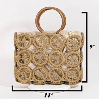 Boho Woven Circle Summer Beach Bag