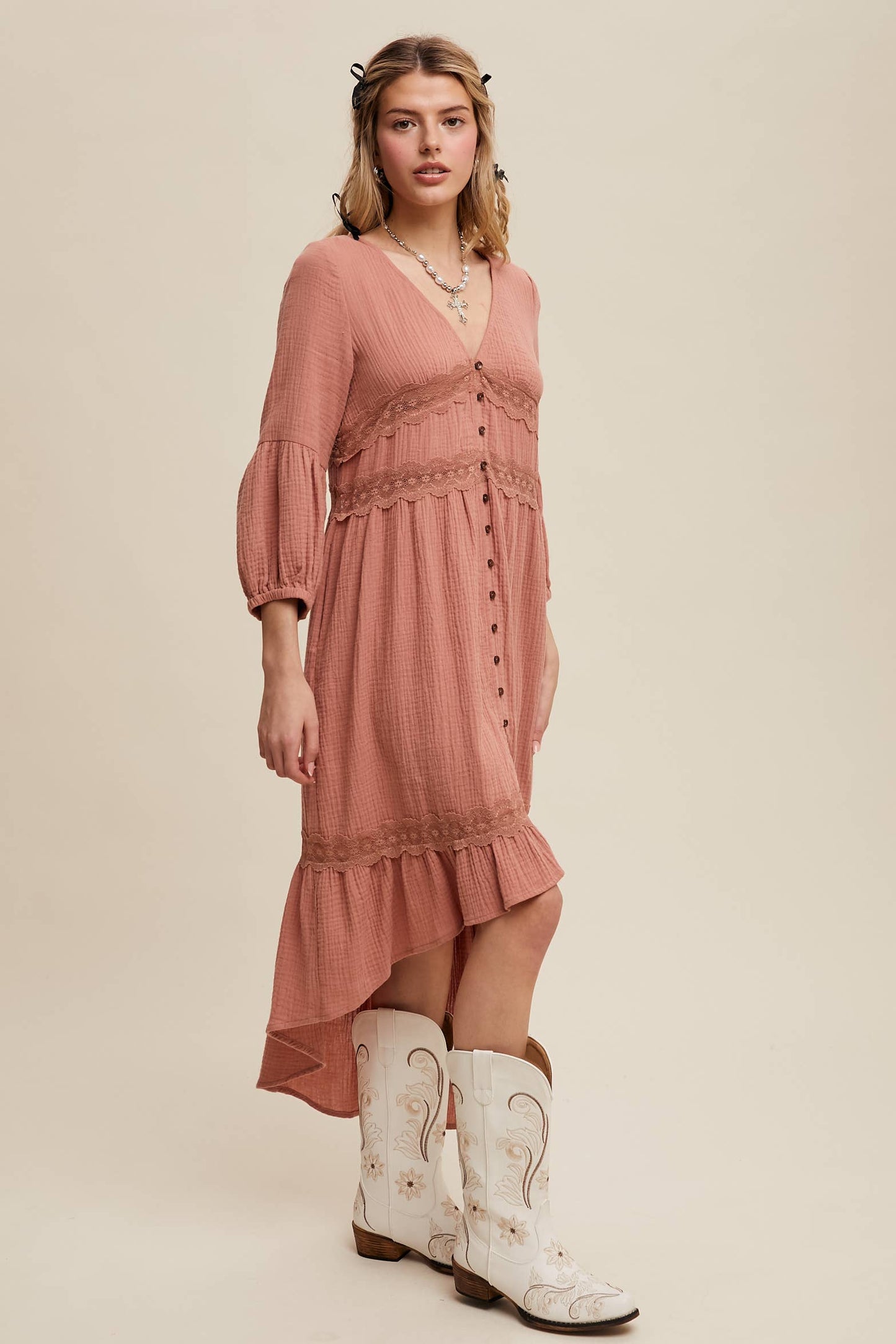 Brenen Boho High-Low Dress
