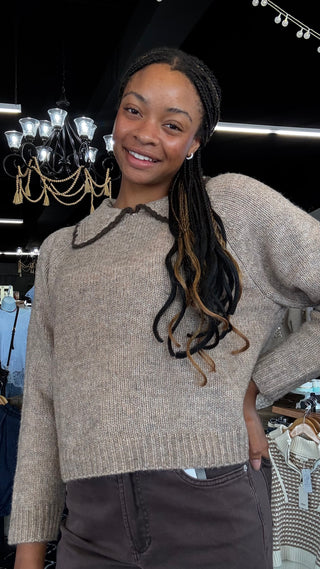 Charlee Stitched Collar Sweater