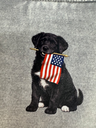 The Zoey Cut Out Crewneck Flag Sweatshirt