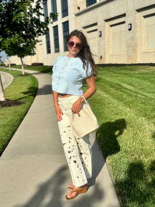 Savannah Floral Cutout Pants