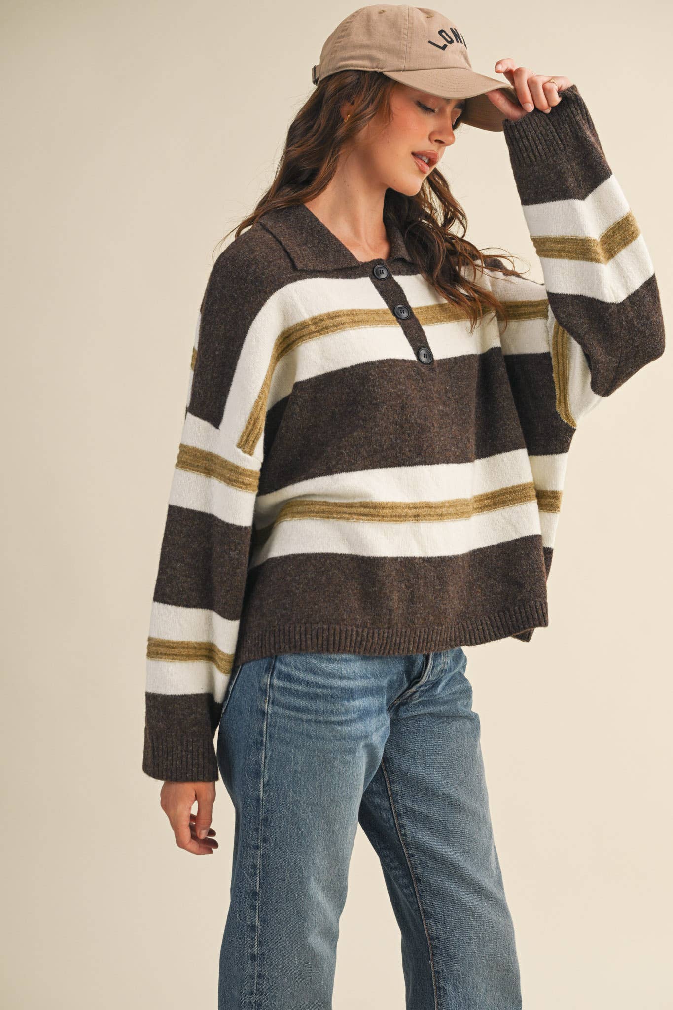 Striped  Rugby Sweater